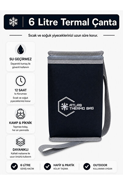 Wallery Bags 6 Litre Isı Yalıtımlı Kamp Piknik Termos Sıcak Soğuk Termal Çanta