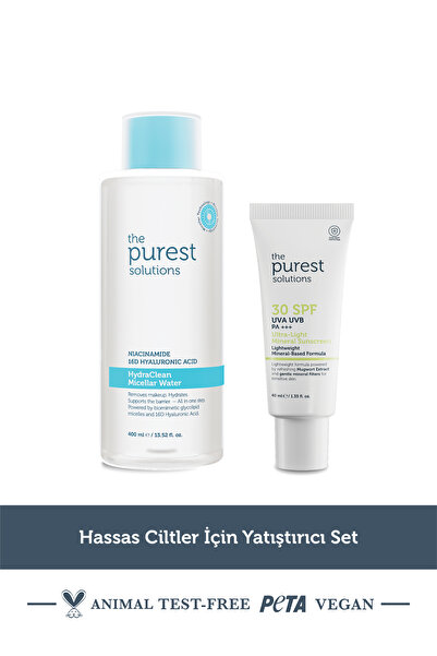 The Purest Solutions Hassas Ciltler İçin Yatıştırıcı Set: Micellar Makyaj Tem...