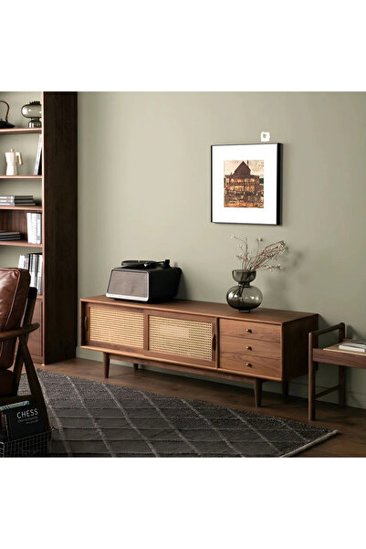 WoodenDecoration01 Rustica Masif Ahşap Hazeran Kapaklı Tv Ünitesi