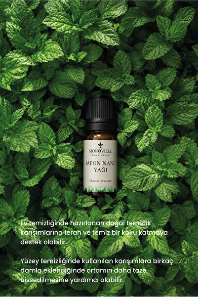 Monoville Japon Nane Uçucu Yağı 10 ml Saf ve Doğal (Cornmint Essential Oil)