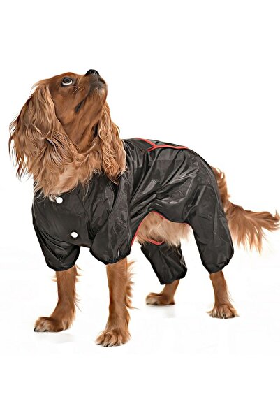 Petza Küçük ve Orta Irk Köpek Paçalı Yağmurluk - Puka Siyah