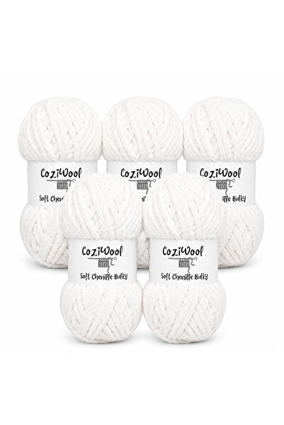 Coziwool Kadife El Örgü İpliği Soft Chenille Bulky 5'li paket, 5X100 Gr. 120 ...