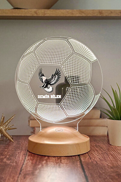 SEVGİLAMBASI Futbol Topu Tasarımlı Kartal Taraftar Hediyesi, Kişiye Özel LED ...