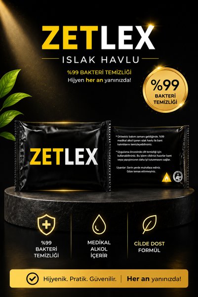 ZETLEX Protez Saç Bant Temizliği İçin Islak Mendil 20 Adet