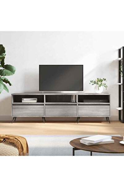 Concept Comodă TV, gri sonoma, 150x30x44,5 cm, lemn prelucrat