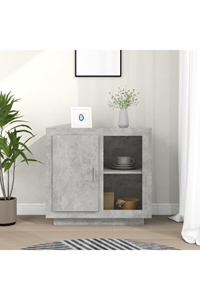 Concept Servantă, gri beton, 80x40x75 cm