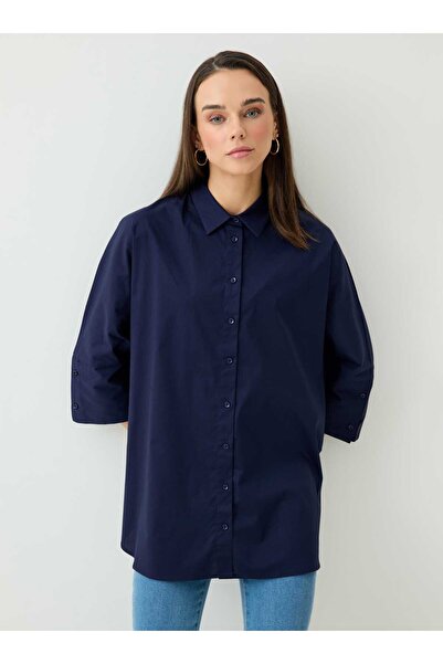 Benin Half Sleeve Shirt - Navy Blue -