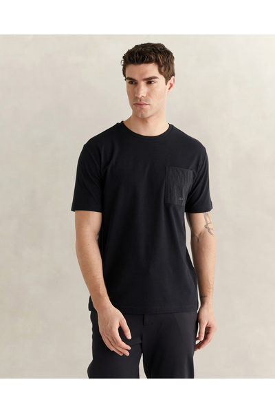 Gant Erkek Siyah Kısa Kollu T-Shirt