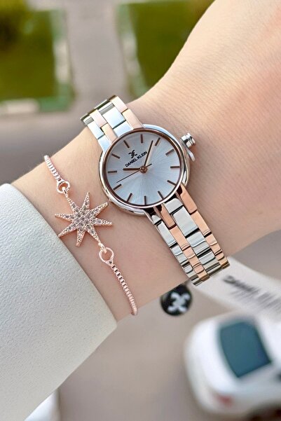 Daniel Klein Rose Silver Color Gift Packaged 25 mm Women's Wristwatch