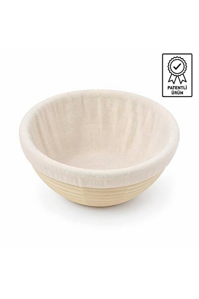 Genel Markalar Yuvarlak Ekmek Hamur Mayalama Sepeti Bezli 20*8 cm Yuvarlak 20...