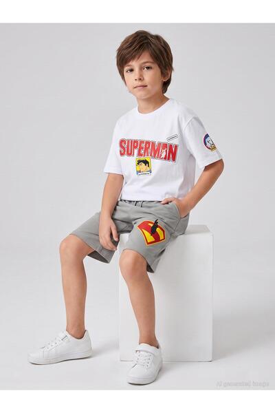 Superman Tricou cu imprimeu Superman pentru copii 10-13 ani - Alb 10-11 ani