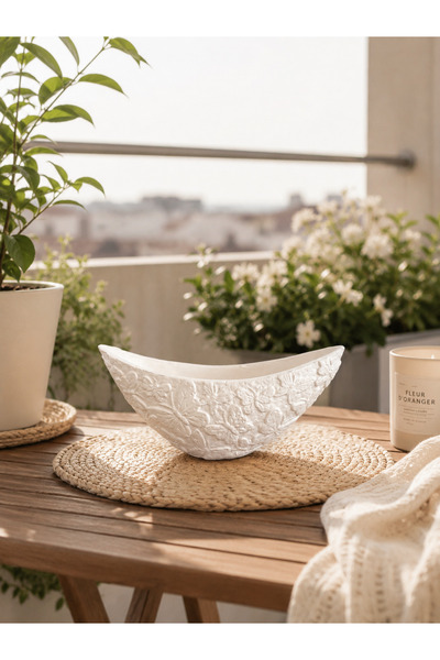 Betohome Design KELEBEK DESENLİ BETON SAKSI, KASE - VAZO - SUKULENT, KAKTÜS, ...