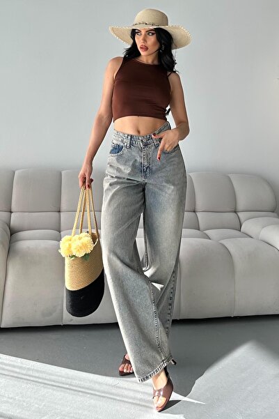 TOFİSA Baggy Kot Pantolon - 28280-TINT-KAHVE
