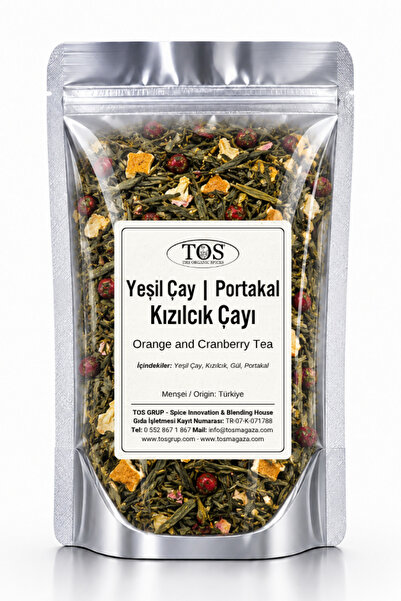 TOS The Organic Spices شاي البرتقال الأخضر والتوت البري - 100 جم (1. الجودة) ...