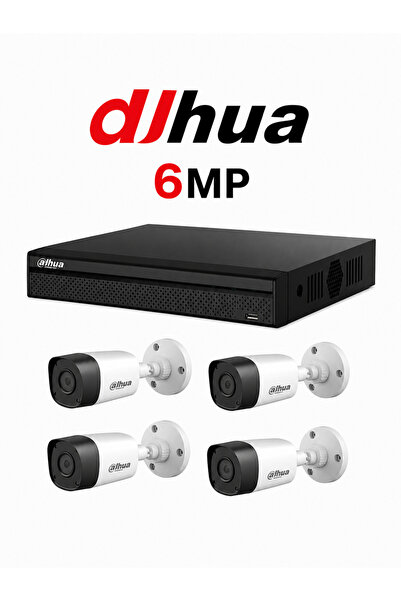 DAHUA Kit Nvr+4Camera6Mp Network Recording Device Package with 4 External 6-M...