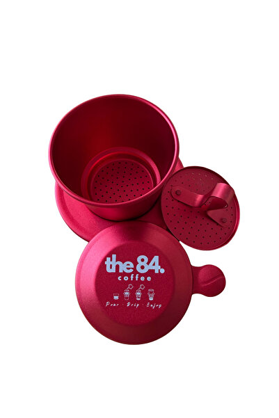 the84.coffee Vietnamese Phin Filter (RED) I Anodized Aluminum Traditional Cof...