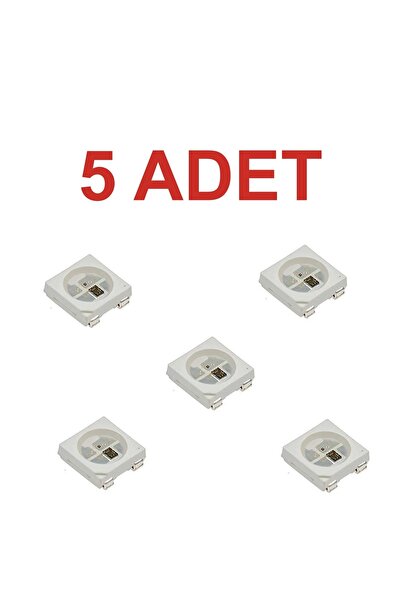 Rodevino 5 Adet WS2812B SMD Adreslenebilir RGB Led Arduino Uyumlu NeoPixel