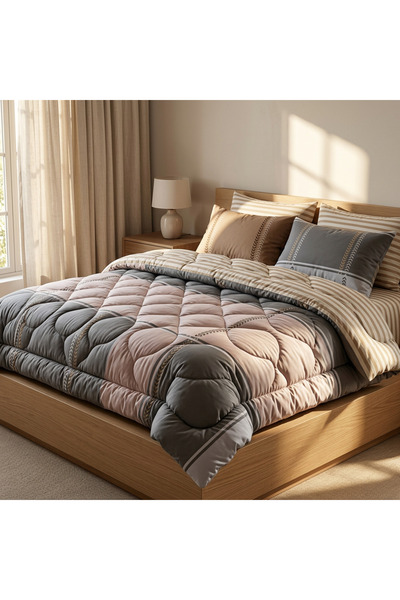Generic Brand 4 Season Quilted Duvet Cover Set (Complete Set) Double Size – Q...