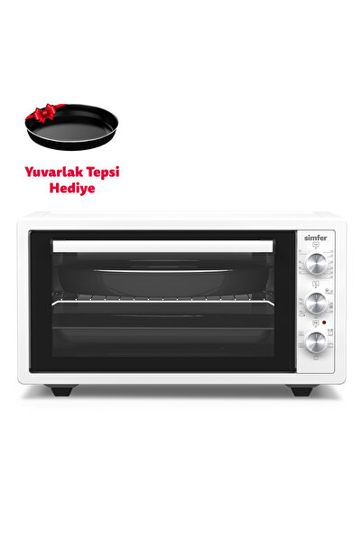 Simfer 4502 Beyaz 45 LT Turbo Fan Mini / Midi Fırın - 6 Fonksiyon, Yoğurt Yap...