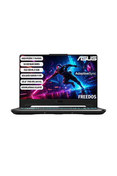 ASUS TUF Gaming A15 AMD Ryzen 7 7445HS 16GB 512GB SSD RTX3050 15.6" FHD Freed...