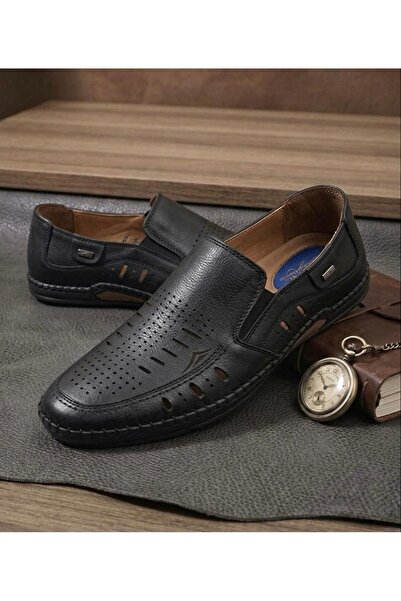 CATELLİ 576 100% Genuine Leather Orthopedic Men's Summer Comfortable Daily Sa...