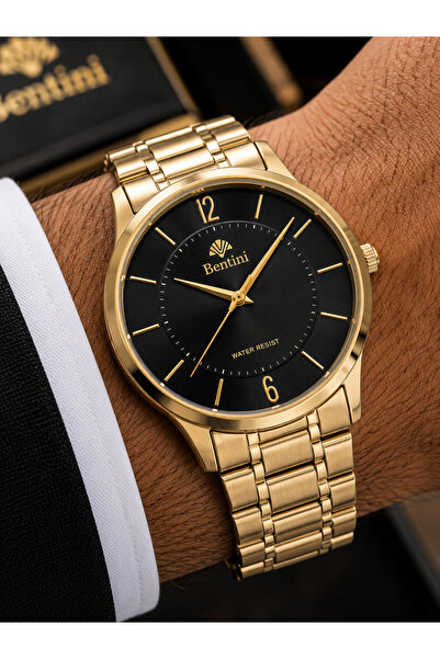 Bentini Original 2 Year Warranty Steel Men's Watch and Bracelet