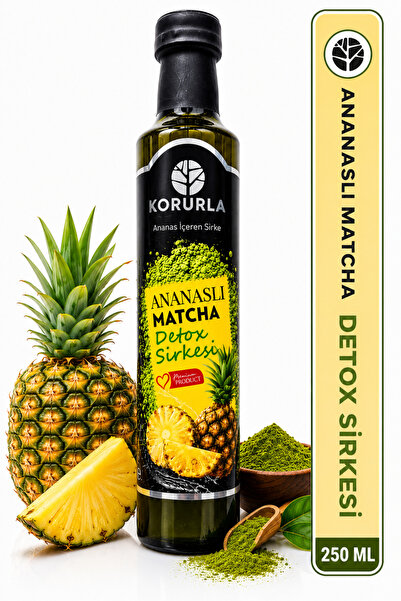 Korurla Ananaslı Matcha Detoks Sirkesi 250 ML | Tok Tutan Doğal Fermantasyon ...