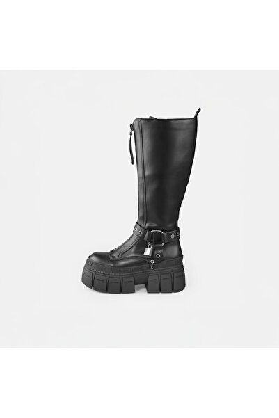 Buffalo أحذية نسائية/بناتية 1270131 GOSPHER BIKER HI - VEGAN NAPPA - أسود