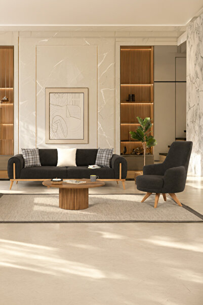 Ak sofa LEON ANTRASİT 3+1 koltuk takımı
