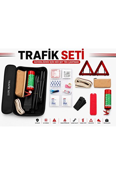 Adıfeks Tüvtürk Uyumlu Çantalı Lüx Trafik Seti