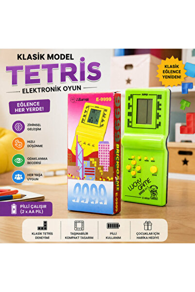 Kids Tetris - 9999 Oyun - Nostaljik Oyun Konsolu (5343)