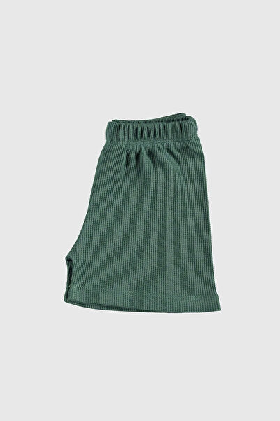 hepbaby Yeşil, Waffle Dokulu Şortlu Çocuk Takım Hb23990