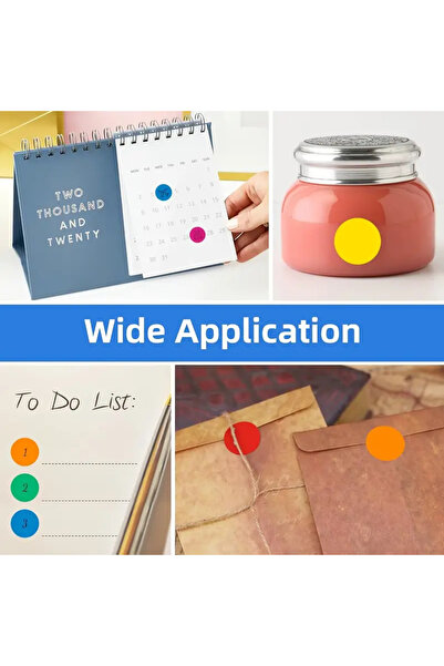 JokeyKırtasiye Marking Dot Label 20mm (2500 Pieces Orange Dot Label)