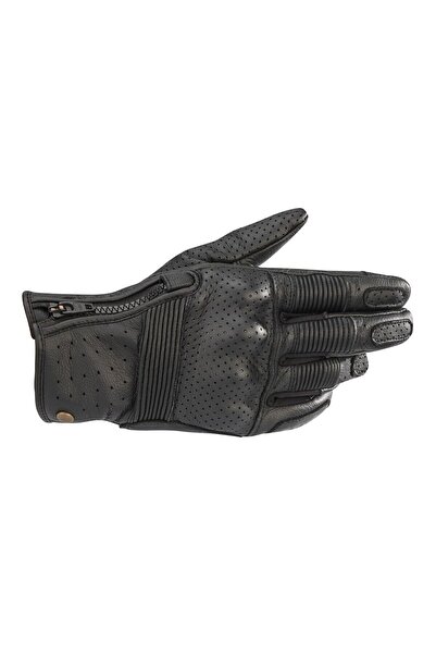 Alpinestars Rayburn V2 Korumalı Deri Motosiklet Eldiveni Siyah