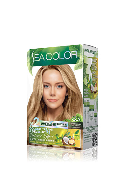 Sea Color Natural Effect Set Saç Boyası Amonyaksız 8.3 Bal Köpüğü