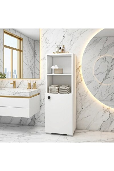 Ninnimo Shıba Banyo Dolabı Beyaz Mdf Çok Amaçlı Dolap