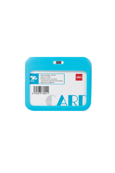 Deli Suport orizontal rigid din ABS pentru ecuson 100*80mm, cu cleme și șnur ...