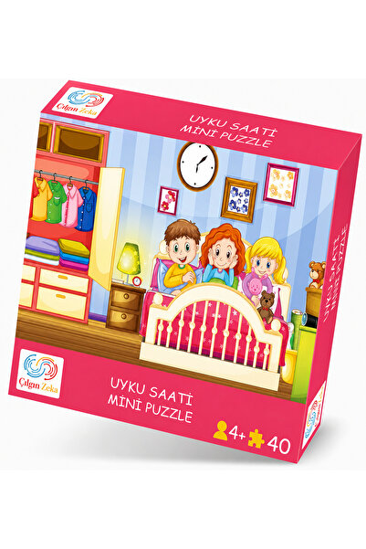 Çılgın Zeka Uyku Saati Mini Puzzle 40 Parça 3 4 yaş çocuk puzzle ve yapboz 5 ...