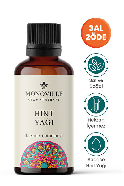 Monoville Hint Yağı (Yoğun Kıvamlı) 30 ml Soğuk Sıkım Saf ve Doğal (Castor Oil)