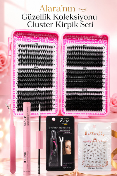 alaraycosmetics Takma Kirpik Seti D Curl Lifting Etkili- Extra yumuşak -Batma...