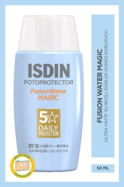 ISDIN فوتوبروتيكتور فيوجن ووتر ماجيك SPF50 50 مل واقي شمس للوجه ذو أساس مائي ...