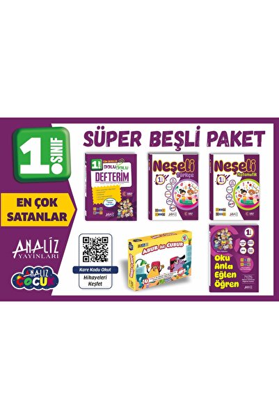 Analiz Yayınları 1.SINIF 5'Lİ SÜPER PAKET (ABUR İLE CUBUR+ OKU ANLA ÖĞREN+DEF...