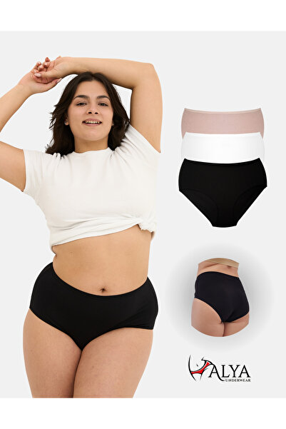 ALYA UNDERWEAR Chiloți Batttal pentru damă pachet triplu - piele neagră-albă-...