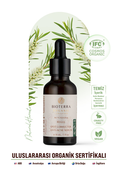 Bioterra Organik Akne Karşıtı Serum 30 ml - Sebum Dengesi Ve Siyah Nokta Karşıtı