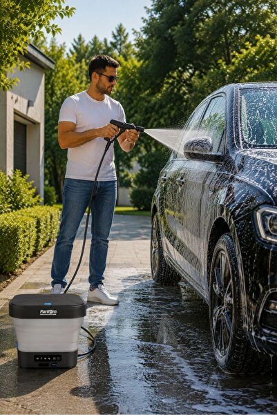 Aerotech Profesyonel iç ve Dış Oto bakım Araç Temizlik Seti Premium Yüksek Basınçlı Katlanabilir Kovalı Yıkama Makinesi - Elite Detaılıng Care System