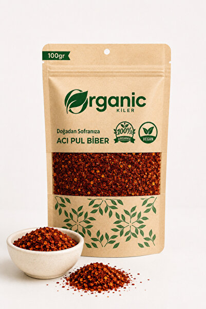 Organic Kiler Ev Yapımı Atom Acı Pul Biber 100gr - Doğal & Katkısız