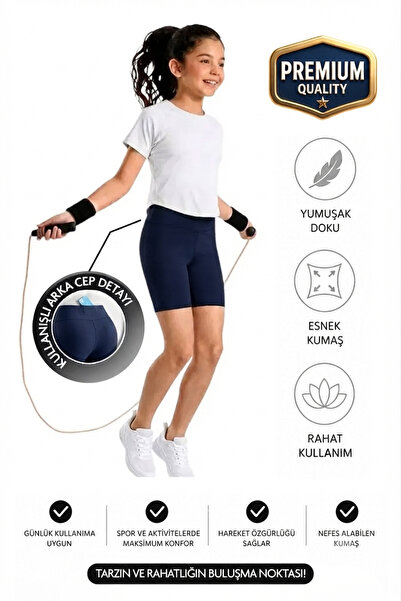 ERDEM KIDS Κοριτσίστικο κοντό κολάν με τσέπες, ψηλόμεσο, για καθημερινό τρέξι...