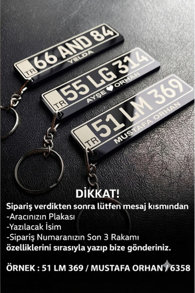 Personalized Double Sided Plate Keychain Car Accessory | Plexiglass with Name