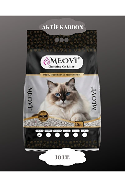 Aktif Karbonlu İnce Taneli Ultra Topaklaşan Tozsuz Kedi Kumu 10 Lt.