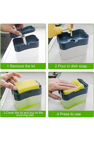 Arma Soap Pump Dispenser and Sponge Holder for Your Kitchen Sink